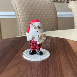 Christmas Santa Checking His List Platter Decor 🎅